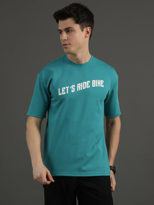2Dudes Printed Pine Blue Half Sleeves Round Neck Tensil T-shirt