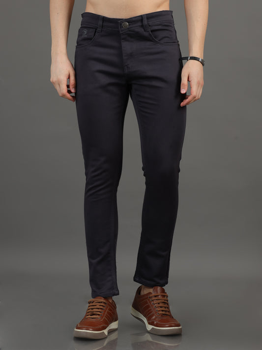 2Dudes Solid Black Slim fit Cotton Jeans