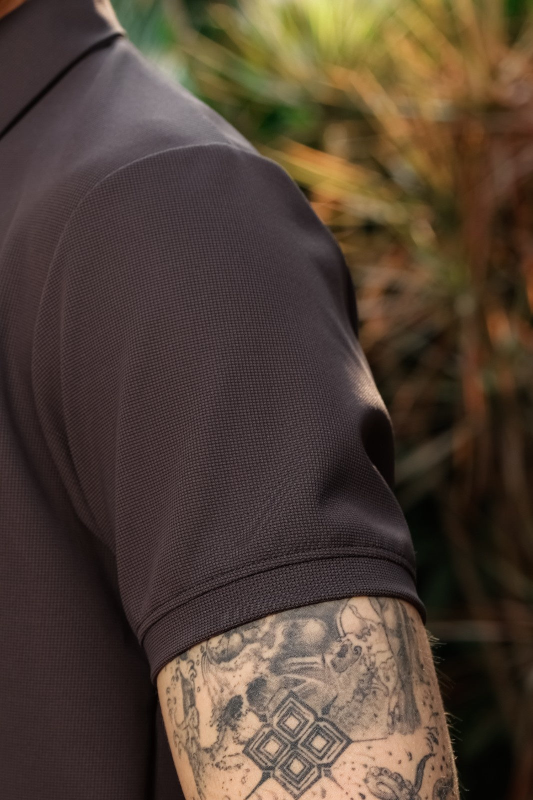 Charcoal Pique Polo Tee