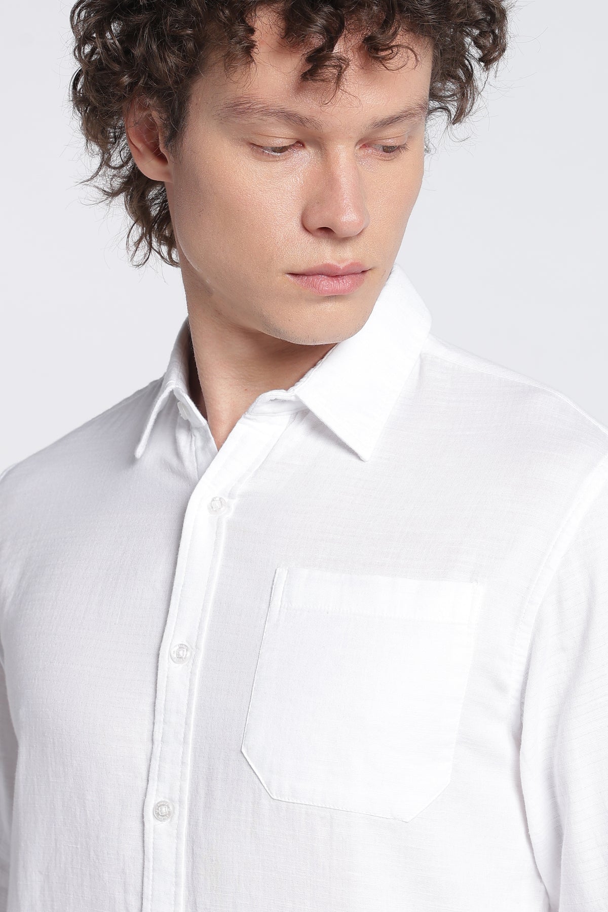 Men's White Double Cloth Shirt – Full Sleeve Regular Fit Cotton Shirt | 2dudes