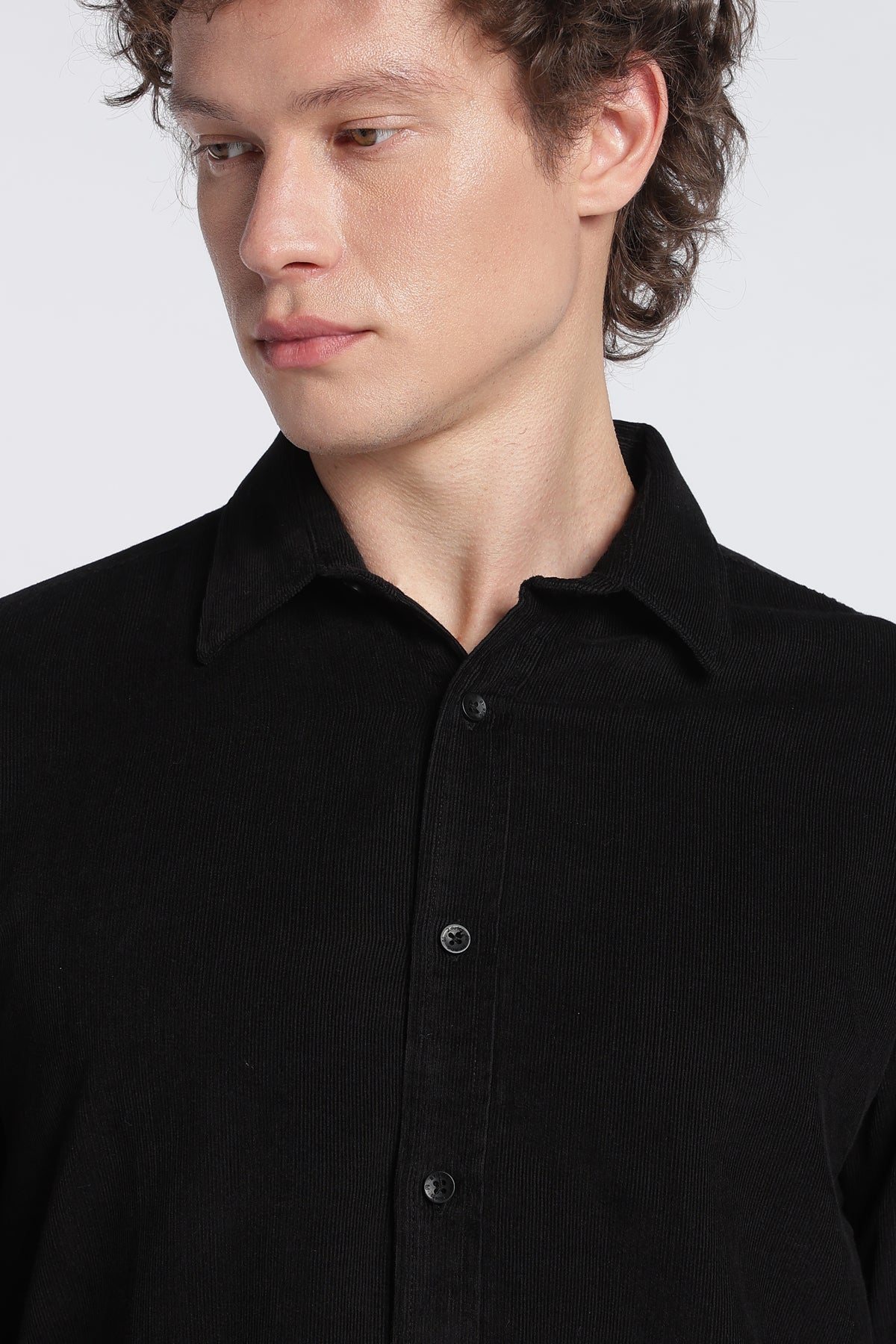 Men's Black Corduroy Shirt – Full Sleeve Regular Fit Cotton Shirt | 2dudes