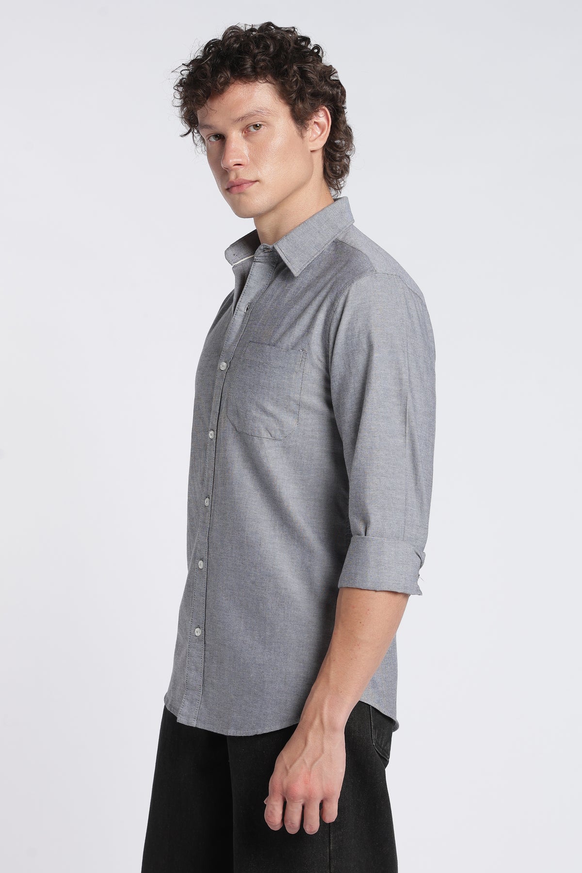 Men's Black Oxford Shirt – Full Sleeve Regular Fit Cotton Shirt | 2dudes