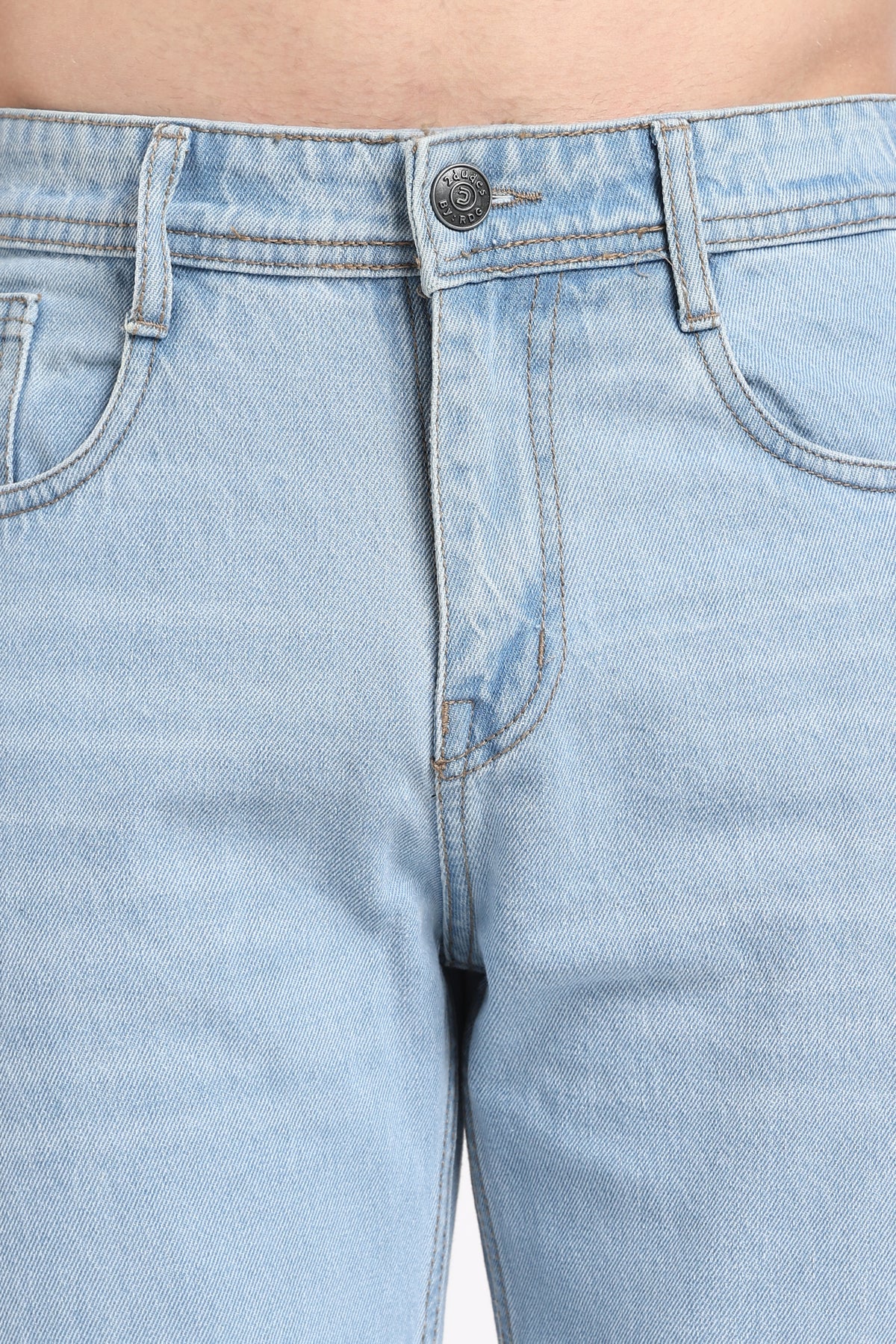 Men's Sky Blue LA Fit Jeans – Relaxed Straight Leg Light Wash Denim | 2dudes