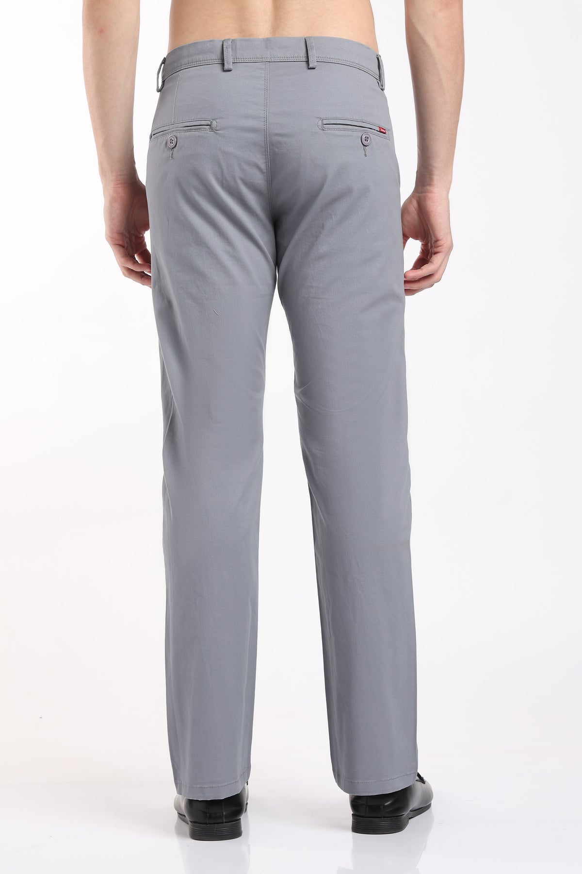 Men's Smoky Blue Cotton Chinos – Brooklyn Fit Straight Leg Trousers | 2dudes