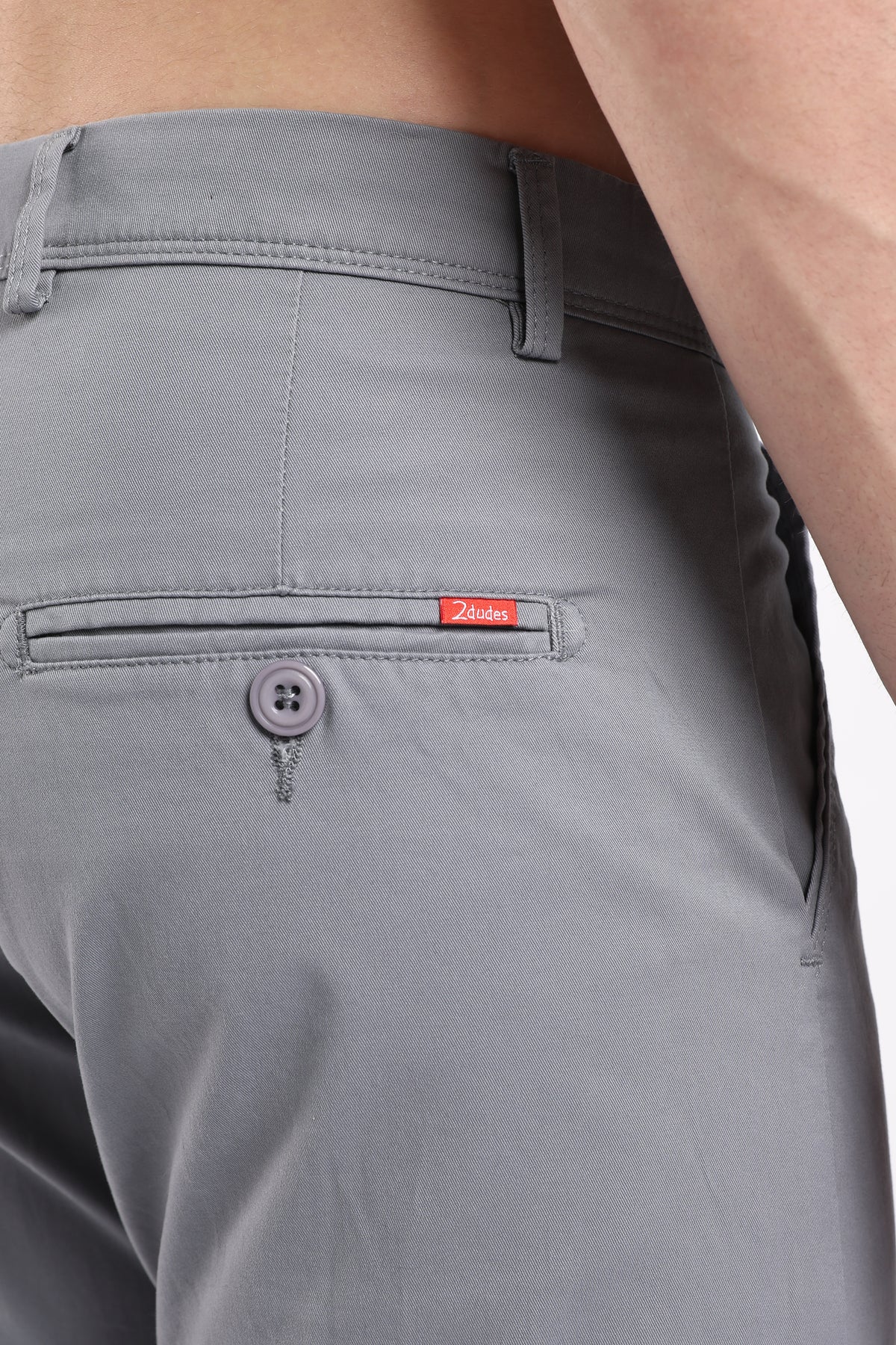 Men's Smoky Blue Cotton Chinos – Brooklyn Fit Straight Leg Trousers | 2dudes