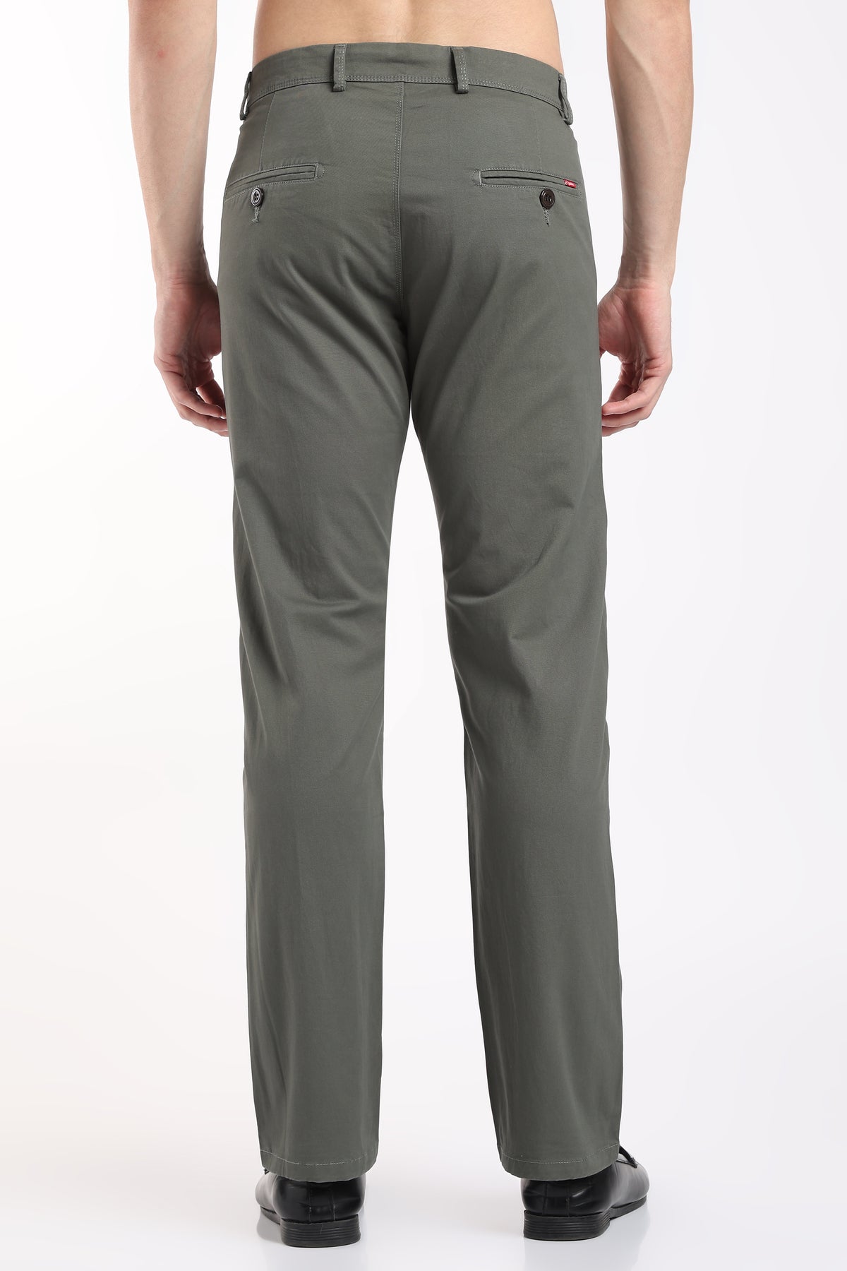 Men's Olive Green Cotton Chinos – Brooklyn Fit Straight Leg Trousers | 2dudes