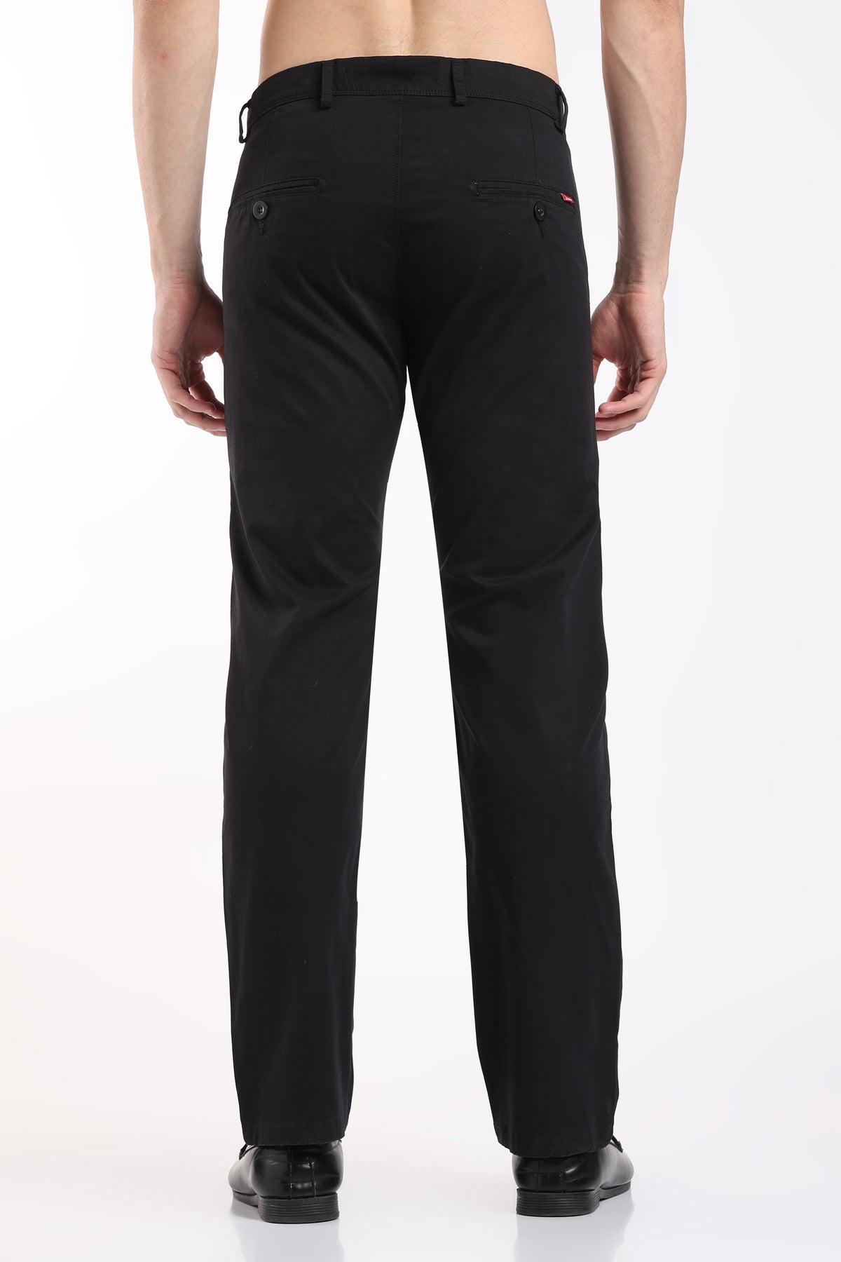 Men's Black Cotton Chinos – Brooklyn Fit Straight Leg Trousers | 2dudes