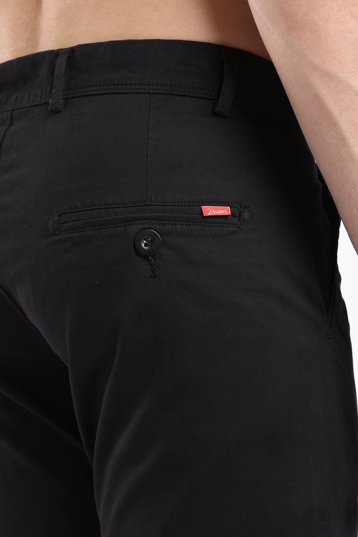 Men's Black Cotton Chinos – Brooklyn Fit Straight Leg Trousers | 2dudes