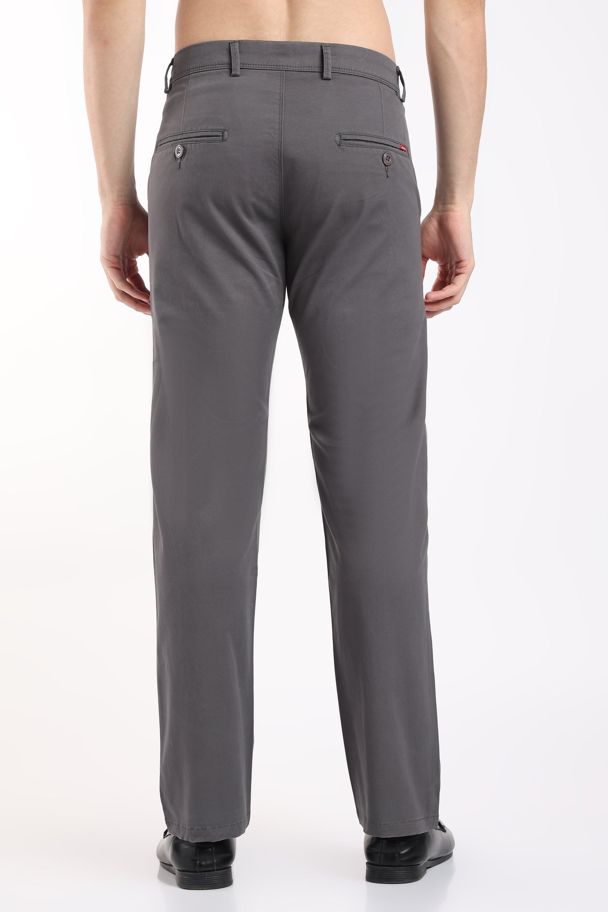 Men's Thunder Grey Cotton Chinos – Brooklyn Fit Straight Leg Trousers | 2dudes