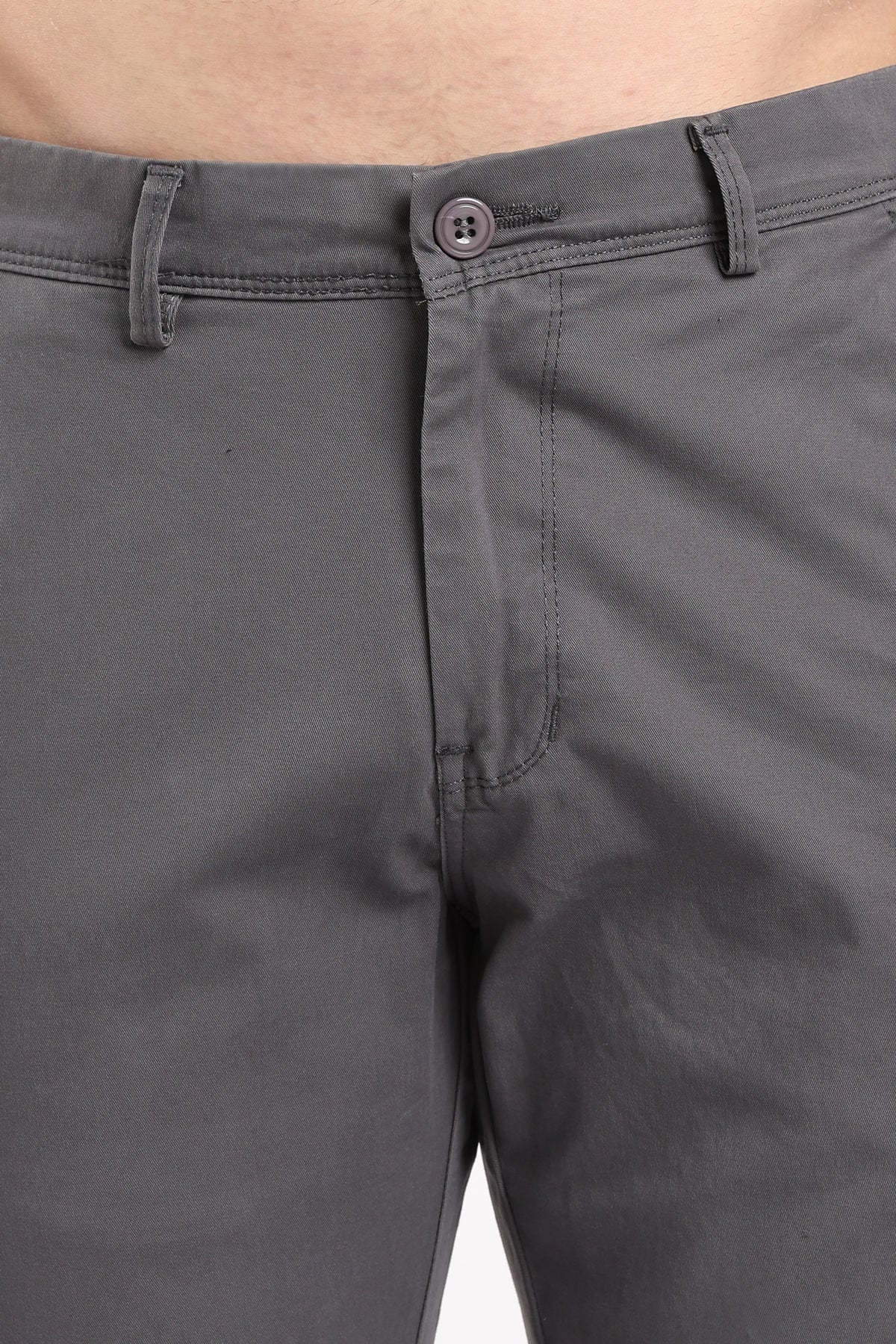 Men's Thunder Grey Cotton Chinos – Brooklyn Fit Straight Leg Trousers | 2dudes