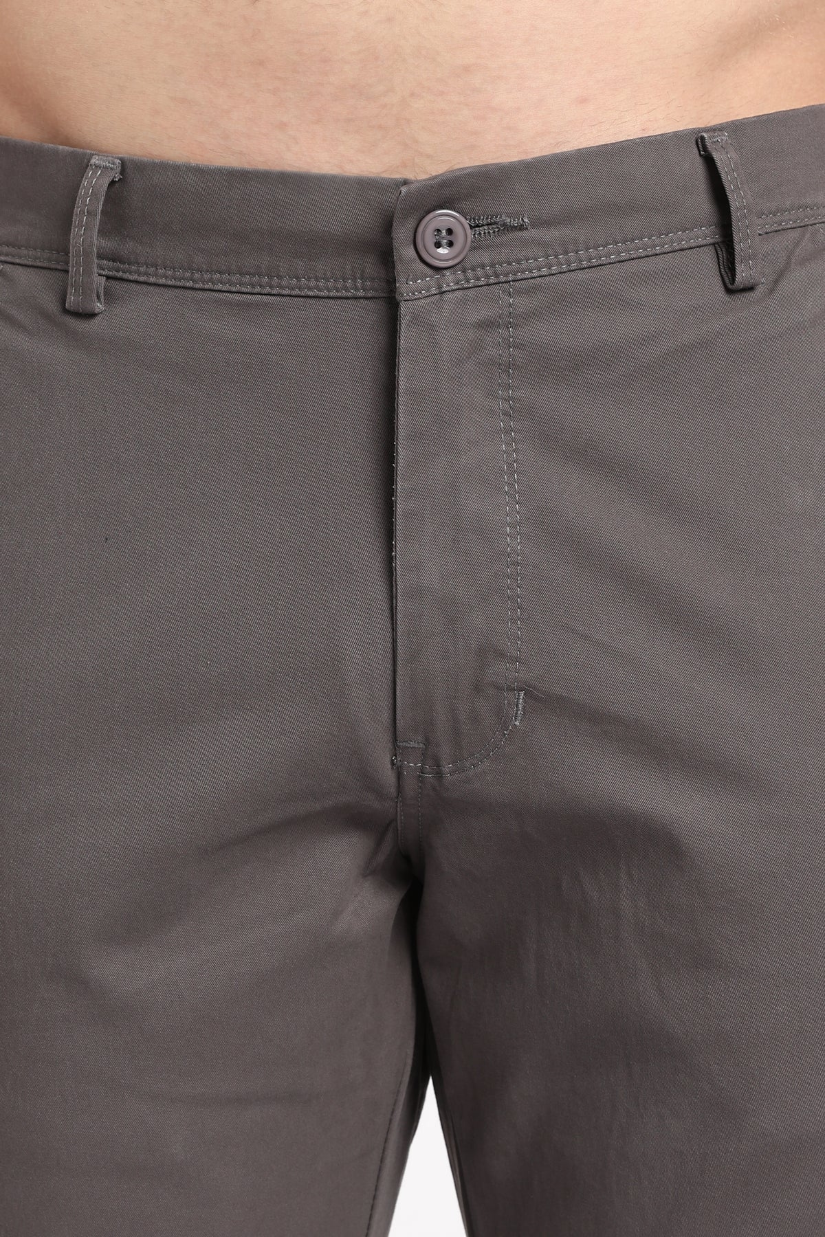 Men's Dark Grey Cotton Chinos – Brooklyn Fit Straight Leg Trousers | 2dudes